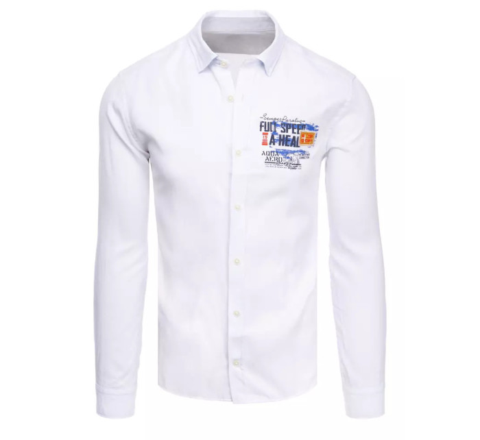 Pánske biele tričko Dstreet DX2283