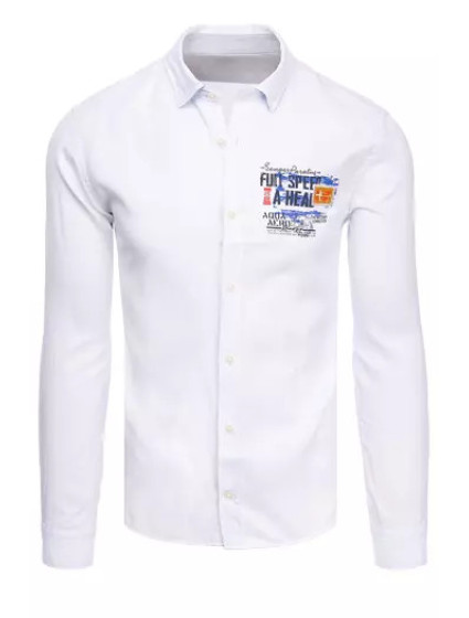 Pánske biele tričko Dstreet DX2283