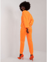 Fluoro oranžový velúrový set s nohavicami