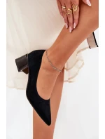 Dámske semišové lodičky so špicatou špičkou Vinceza - čierne Dámske semišové lodičky so špicatou špičkou Vinceza - čierne