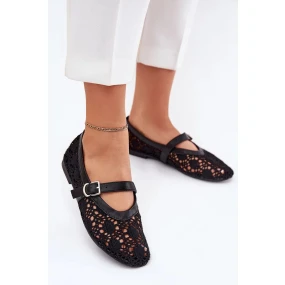 Dámské baleríny s páskem – černé model 21836907 - Kesi