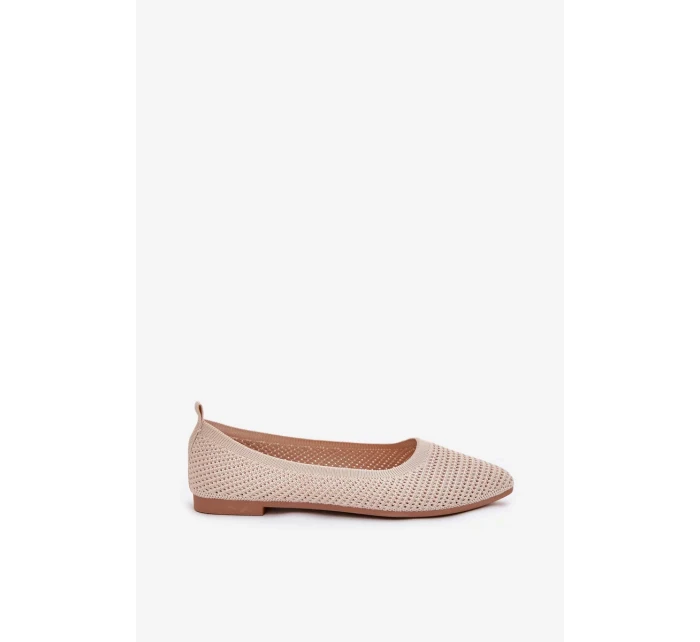 Dámské síťované textilní baleríny Sarina – béžové Dámské síťované textilní baleríny Sarina – béžové