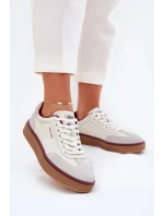 Dámske kožené tenisky Daniel Lopez Just Dare - bielo-sivé