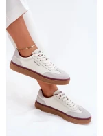 Dámske kožené tenisky Daniel Lopez Just Dare - bielo-sivé