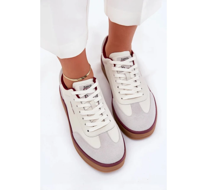 Dámske kožené tenisky Daniel Lopez Just Dare - bielo-sivé Dámske kožené tenisky Daniel Lopez Just Dare - bielo-sivé