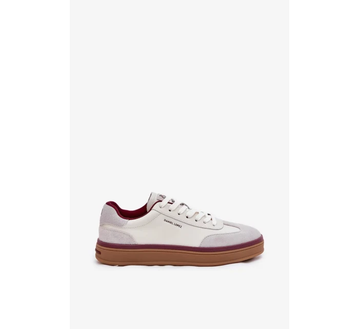 Dámske kožené tenisky Daniel Lopez Just Dare - bielo-sivé Dámske kožené tenisky Daniel Lopez Just Dare - bielo-sivé