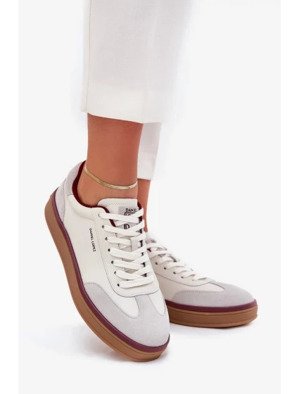 Dámske kožené tenisky Daniel Lopez Just Dare - bielo-sivé