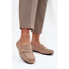 Dámské mokasíny s podrážkou – béžové model 21834489 - Kesi