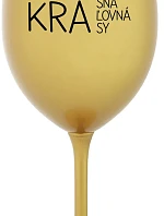 KRÁSNA KRÁĽOVNÁ KRÁSY - zlatý pohár na víno 350 ml