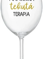 MAMINKINA TEKUTÁ TERAPIA - priehľadný pohár na víno 350 ml