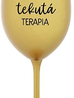 MAMINKINA TEKUTÁ TERAPIA - zlatý pohár na víno 350 ml