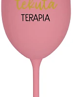 MAMINKINA TEKUTÁ TERAPIA - ružový pohár na víno 350 ml
