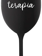 MOJA TERAPIA - čierny pohár na víno 350 ml