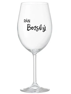 PÁN BOŽSKÝ - priehľadný pohár na víno 350 ml