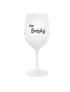 PÁN BOŽSKÝ - biely pohár na víno 350 ml