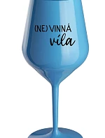 (NE)VINNÁ VÍLA - modrý nerozbitný pohár na víno 470 ml