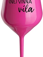 (NE)VINNÁ VÍLA - růžový nerozbitný pohár na víno 470 ml