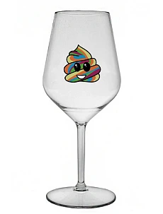 DUHOVÉ VESELÉ EE - priehľadný nerozbitný pohár na víno 470 ml