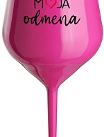 MOJA ODMENA - růžový nerozbitný pohár na víno 470 ml