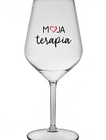 MOJA TERAPIA - priehľadný nerozbitný pohár na víno 470 ml