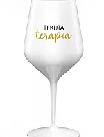TEKUTÁ TERAPIA - biely nerozbitný pohár na víno 470 ml