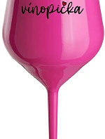 VÍNOPIČKA - růžový nerozbitný pohár na víno 470 ml