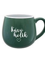 KÁVOHOLIK - zelený keramický hrníček 300 ml