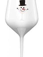 SNĚHULÁČEK - bílá nerozbitná sklenice na víno 470 ml