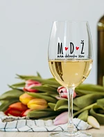 MÁM DOKONALOU ŽENU - čirá sklenice na víno 350 ml