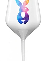 ZAJÍČEK - bílá nerozbitná sklenice na víno 470 ml