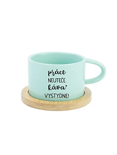 PRÁCE NEUTEČE, KÁVA VYSTYDNE! - mint hrníček makronka 200 ml