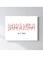 Personalizovaný magický fotoobraz v ráme - štvorec 30x40 - mená novomanželov