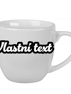 Personalizovaný keramický hrnček s objemom 400 ml s vlastným textom a obrysom