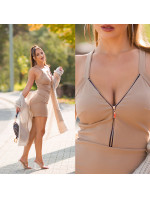 Sexy strap minidress with zip