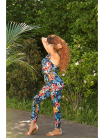 Sexy Summer Jumpsuit with tropical print