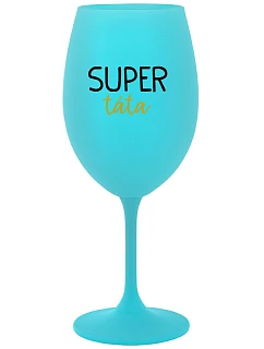 SUPER DAD - tyrkysový pohár na víno 350 ml