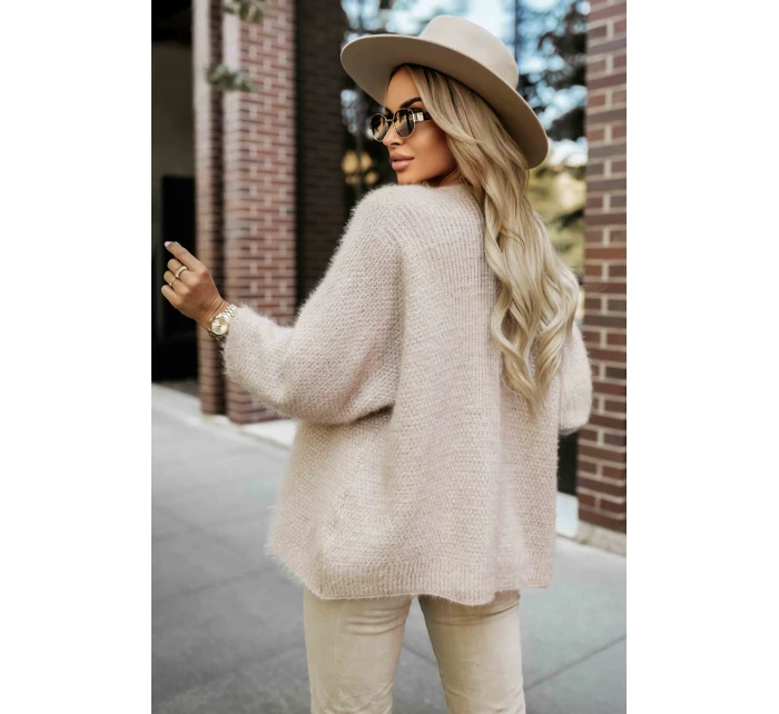 631-1 Štýlový mäkký pletený sveter - béžový 631-1 Štýlový mäkký pletený sveter - béžový
