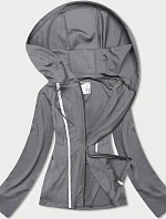 Pružná šedá mikina s kapucňou (20318)