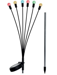 SOLÁRNA LAMPA TANCUJÚCA VO VETRE FAREBNÉ GULE 6 LED 72CM