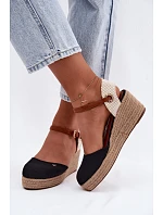 Dámske espadrilky na platforme Wrangler 20261087-25Y Black Dámske espadrilky na platforme Wrangler 20261087-25Y Black