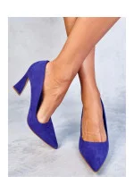 Dámské lodičky na sloupku model 19143788 purpurová - Inello Dámské lodičky na sloupku model 19143788 purpurová - Inello