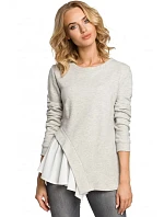 Dámska blúzka M333 Svetlo šedá - MOE