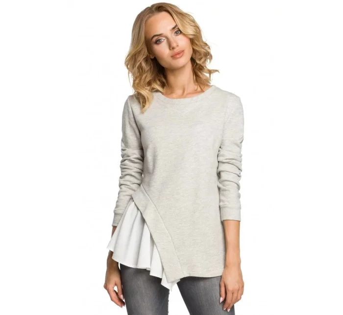 Dámská halenka model 20982635 Světle šedá - Moe Dámská halenka model 20982635 Světle šedá - Moe