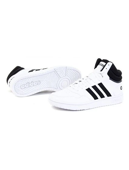 Pánské sportovní boty Hoops 3.0 Mid M model 21908482 Bílá s černou - ADIDAS