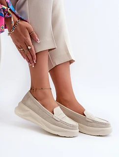 Dámské mokasíny  krémové model 22084607 - SWEET SHOES