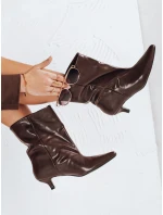 Dámské hnědé kozačky Dstreet model 21993437 - FashionStreet