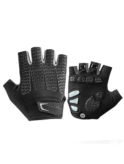 Cyklistické rukavice Rockbros S169BGR L s gélovými vankúšikmi - sivé