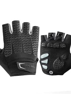 Cyklistické rukavice Rockbros S169BGR L s gélovými vankúšikmi - sivé