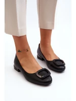 Baleriny Z Klamrą Sergio Leone BL203 Czarne