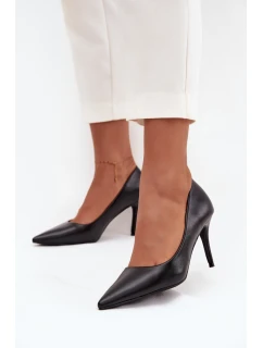 Szpilki Damskie Z Eko Skóry Czarne Sivana